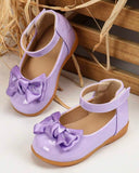 Girls Purple Princess Leather Shoes