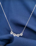 Exquisite Rhinestone Four Leaf Clover Pendant Necklace
