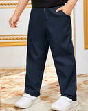Tween Boys Solid Color Casual Woven Pants