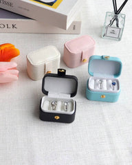 Mini Portable Leather Rings Box Type A (Black, Pink, White, Grey, Red, Sky Blue)