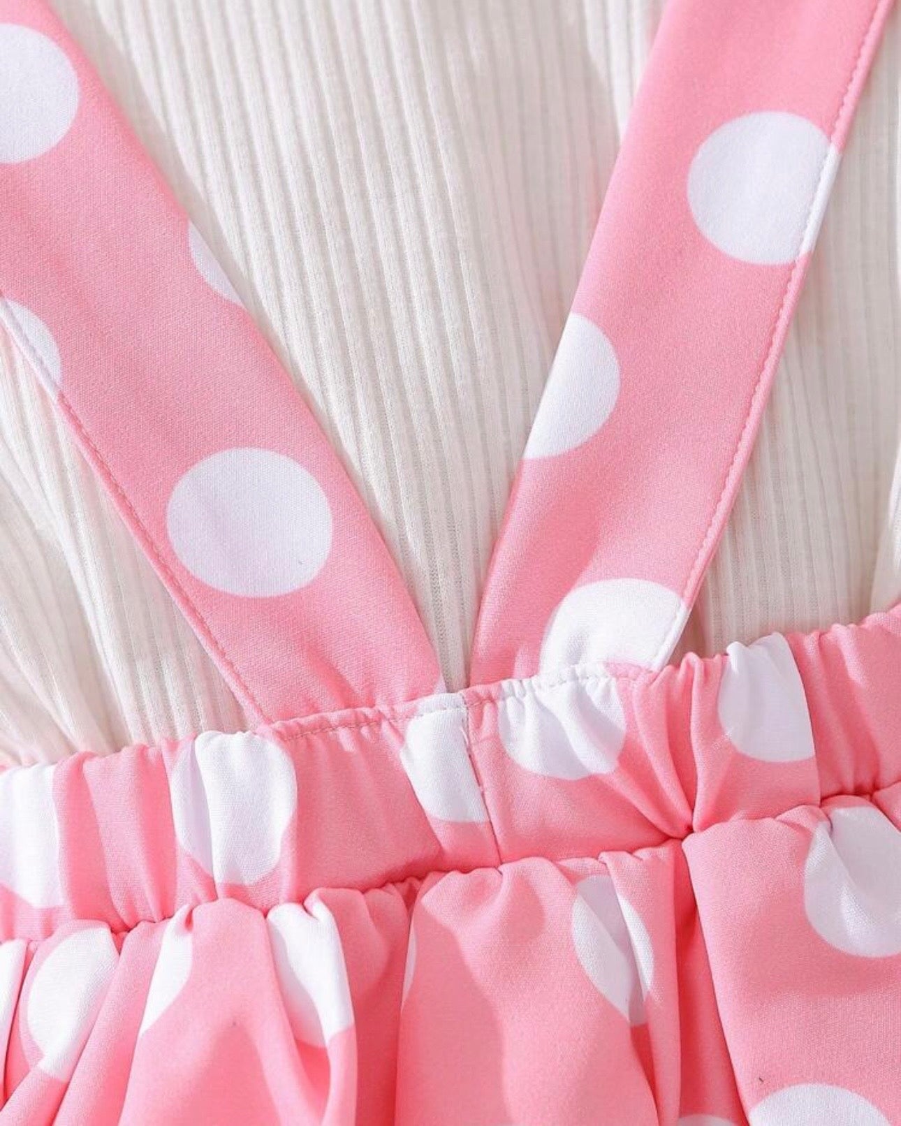 Baby Girl 1pc Polka Dot & Cat Dress