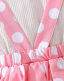 Baby Girl 1pc Polka Dot & Cat Dress