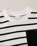 Boys Black & White Striped Shirt and Pants