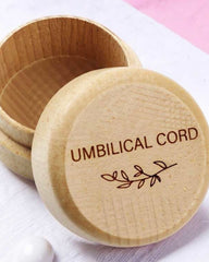 Wooden Baby Umbilical Cord Keepsake Box – Hand-Carved Newborn Memory Box