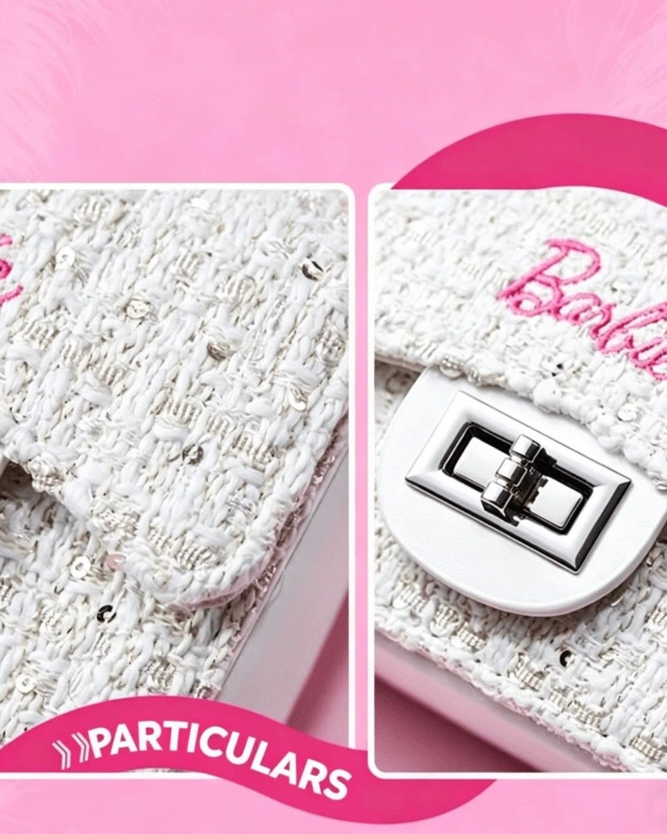 White Barbie Crossbody Chain Bag