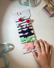 9pcs Kids colorful Ponytail Holders Set