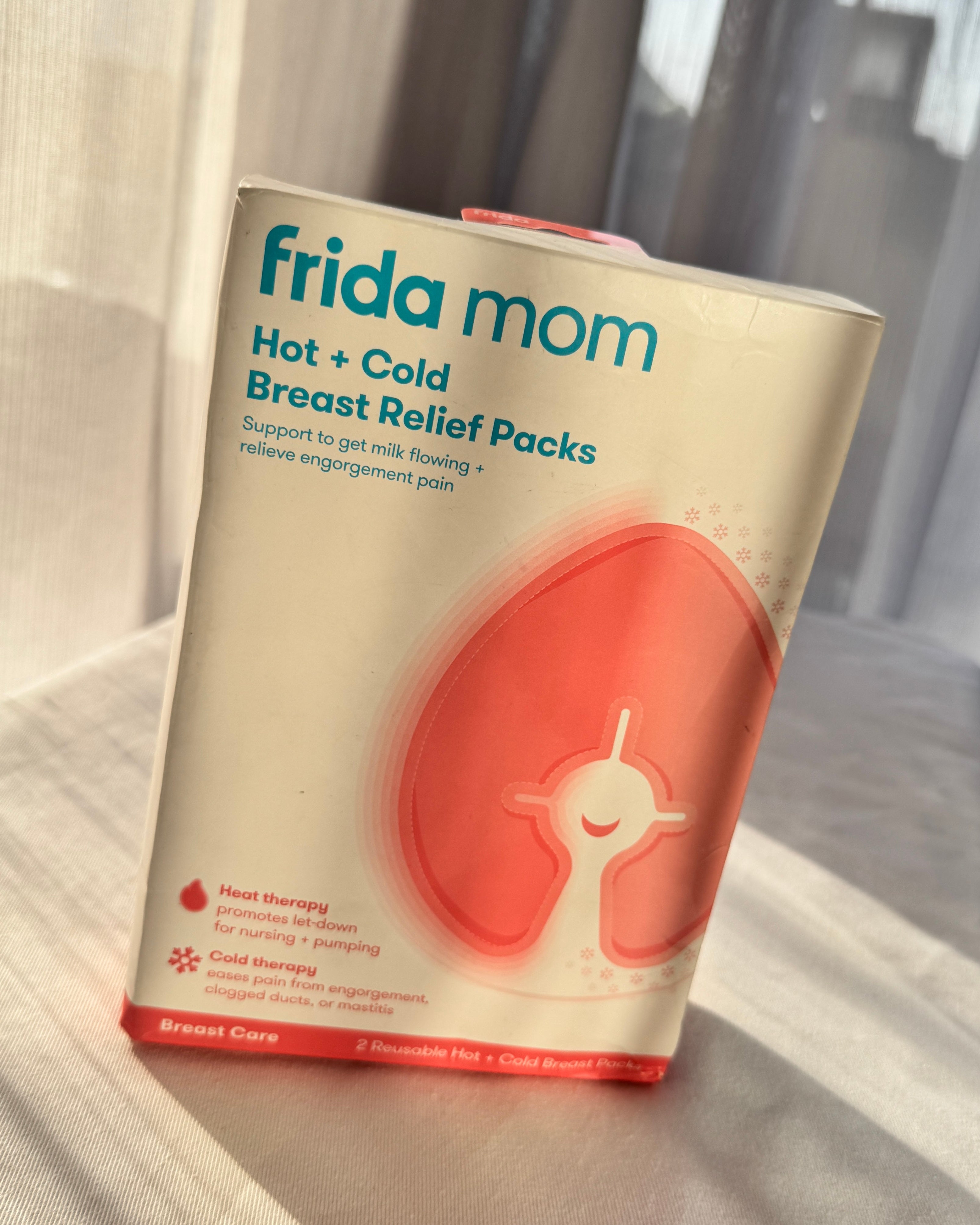 Frida Mom Hot + Cold Breast Relief Packs – Heat & Cold Therapy for Breastfeeding Moms