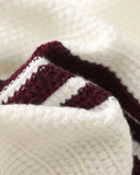 Newborn Baby Sweater Co-Ords Knit Cardigan & Burgundy Romper Set