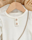 Baby Girl Lace Top & Corduroy Shorts