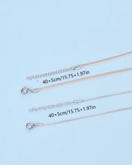 2pcs Silver Faux Pearl Decor Necklace for Women