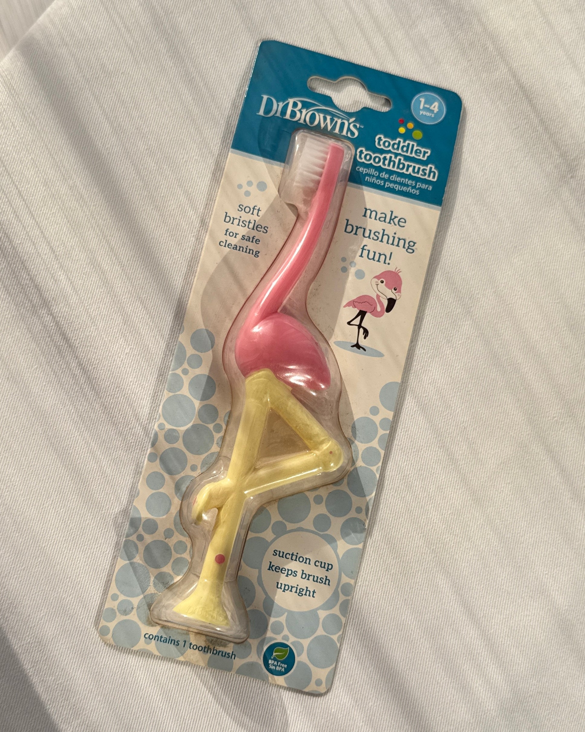 Dr. Brown’s Toddler Toothbrush with Suction Base (Soft Bristles)