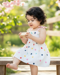 Baby Girl Colourful Polka Dot Dress