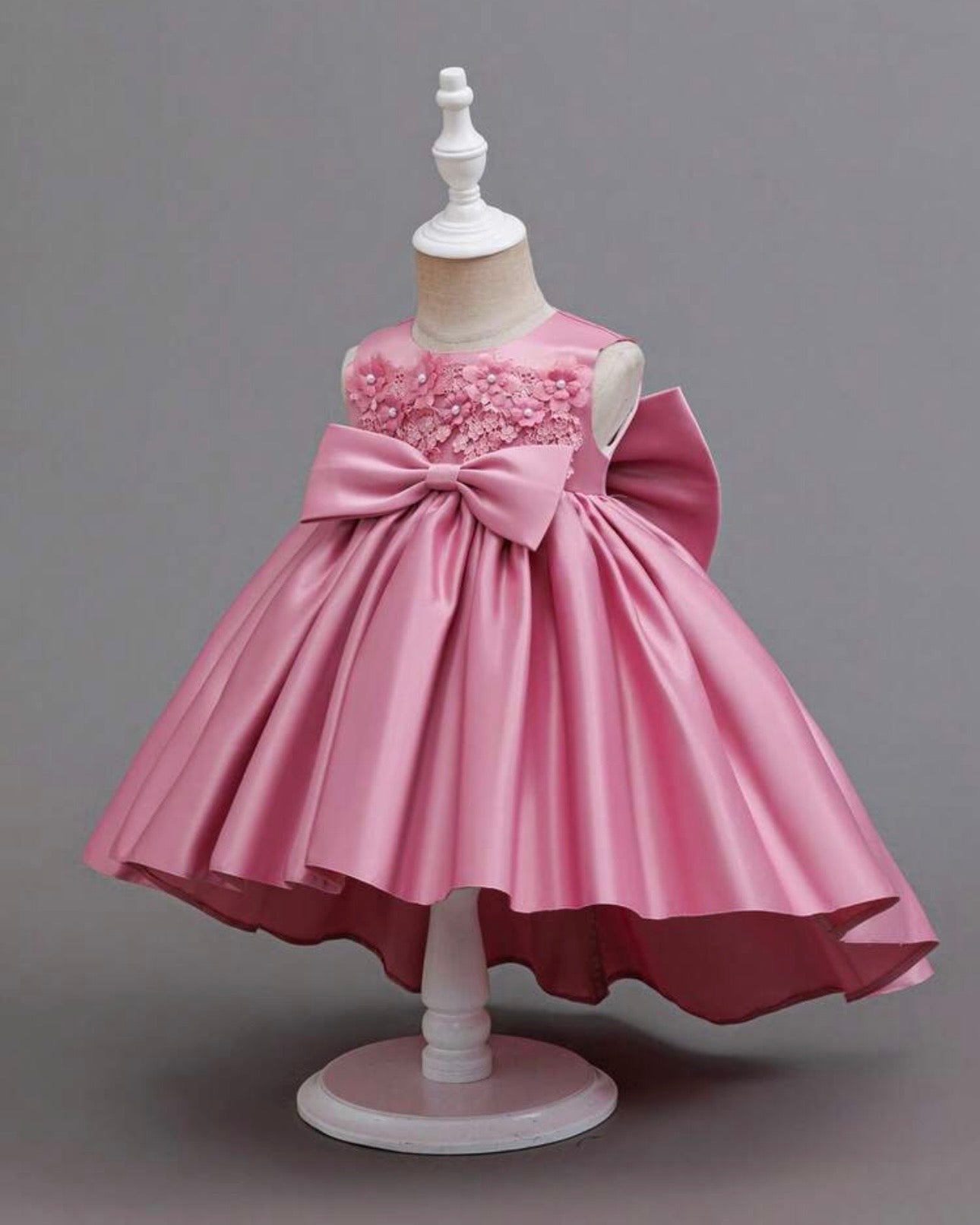 Pink Rose Bow Princess Dress