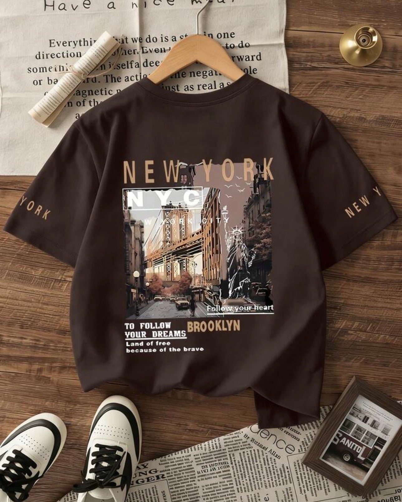 Boys Brown NYC T-shirt