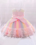 Baby Girl 3D Flower Dreamy Colorful Tulle Dress