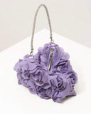 Purple Elegant Floral Mini Wallet & Bridesmaid Party Clutch 