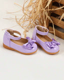 Girls Purple Princess Leather Shoes