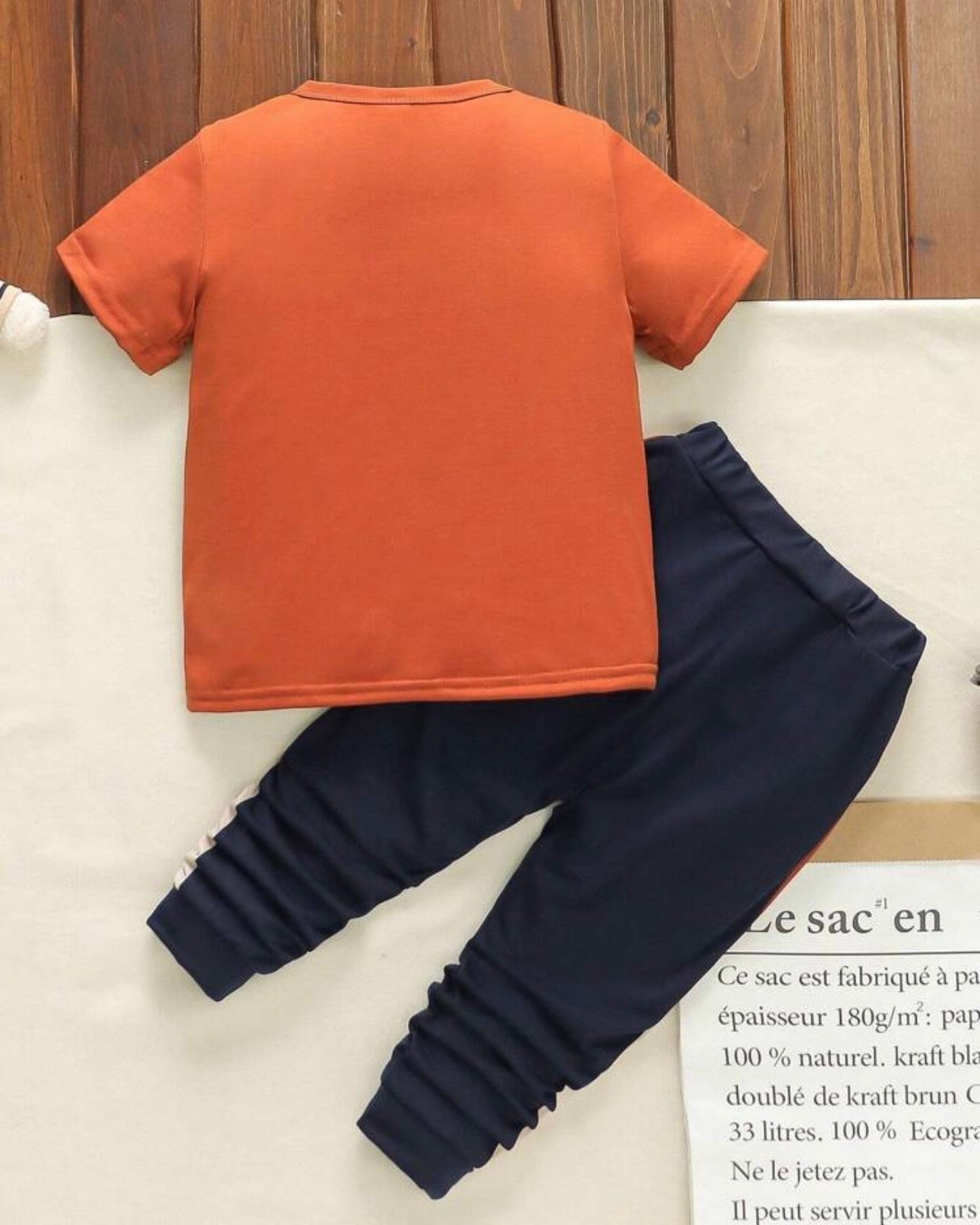 Casual Color-Block Short Sleeve T-Shirt And Pants Suit Summer