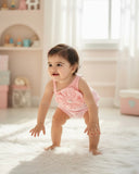 Pink Strap Top and Shorts Set