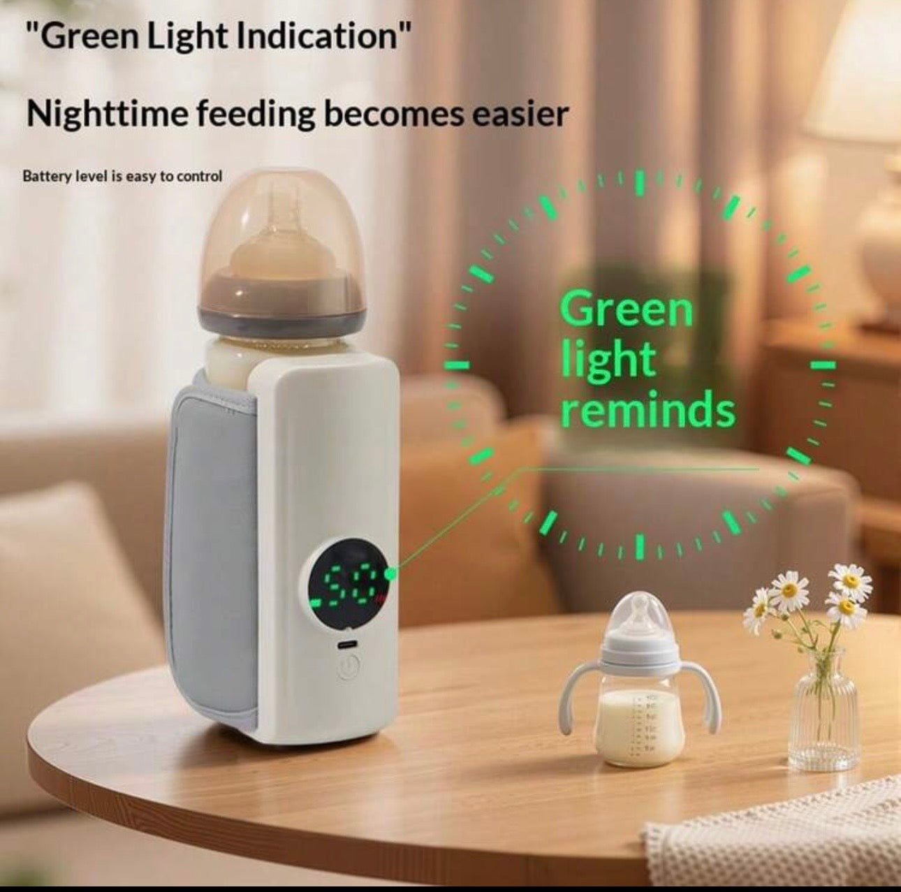 Portable USB Powered Milk Bottle Warmer With Insulation Cover