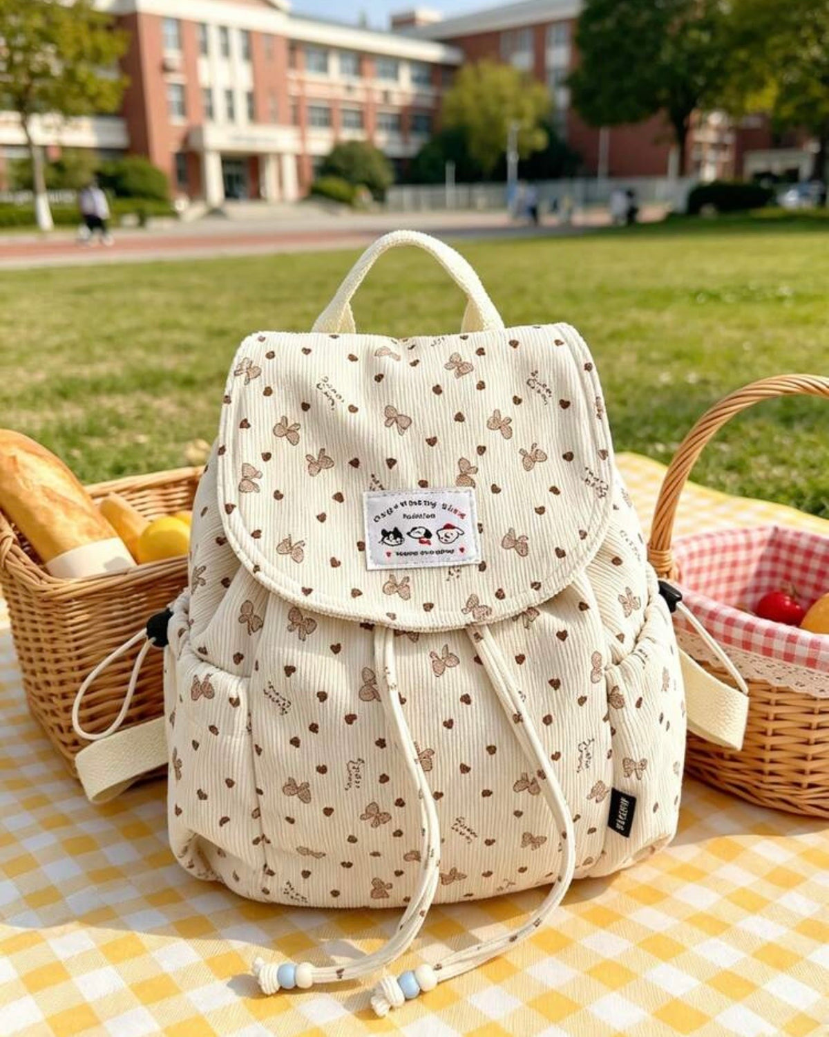 Premium Quality Bow Beige Packpacl