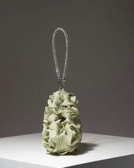 Pistachio Colour Elegant Floral Mini Wallet & Bridesmaid Party Clutch