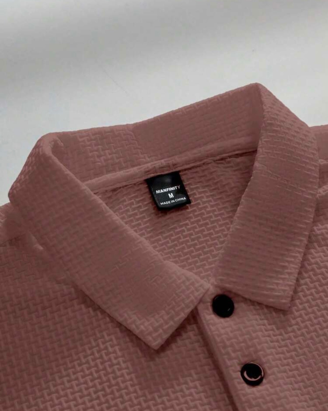 Men’s Rust Colour Half Sleeve Casual  Textured Polo Shirt – Summer