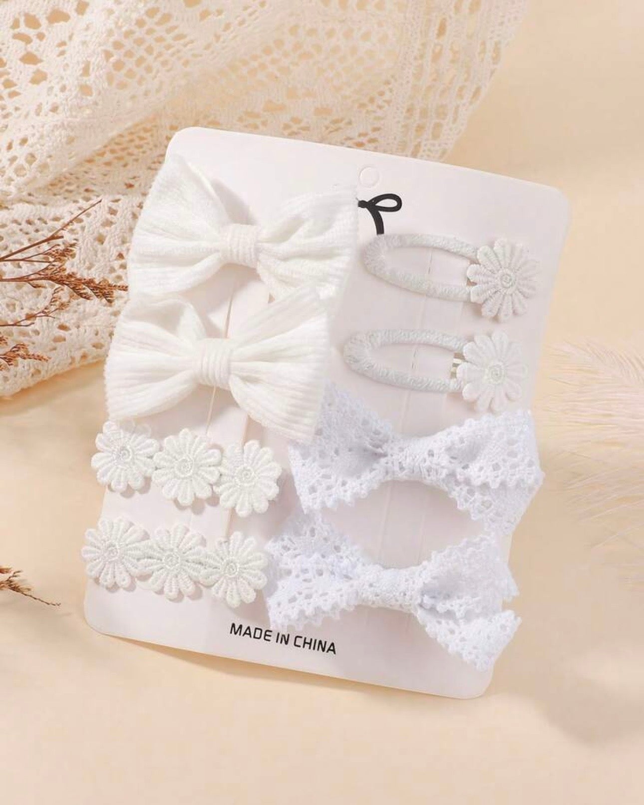 8pcs Cute Bowknot Hair Clips