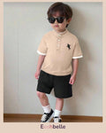 Boys Collar Polo Shirt and Shorts Set