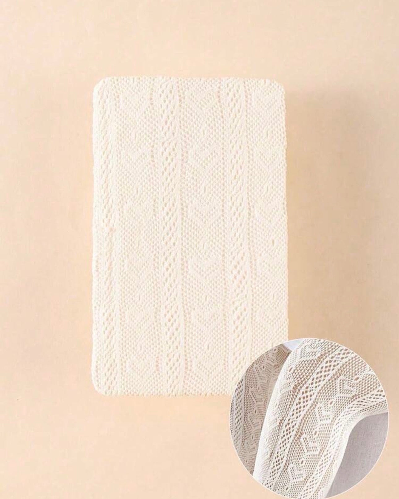 Baby Girls White Heart Mesh Thigh High Leggings