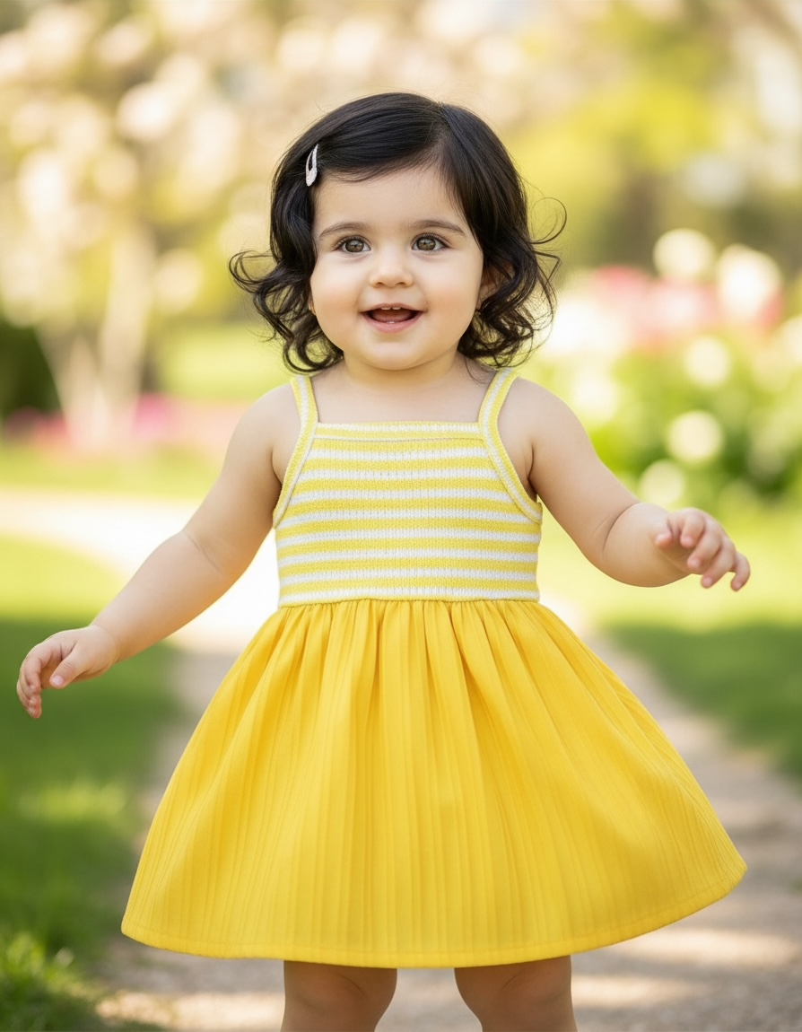 Yellow Spaghetti Strap Dress