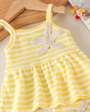 Baby Girl Pineapple Striped Camisole & Shorts Set with Matching Bag