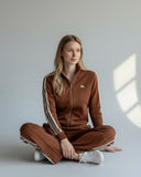 Fitted Stand Collar Cardigan + Casual Slant Pocket Pants