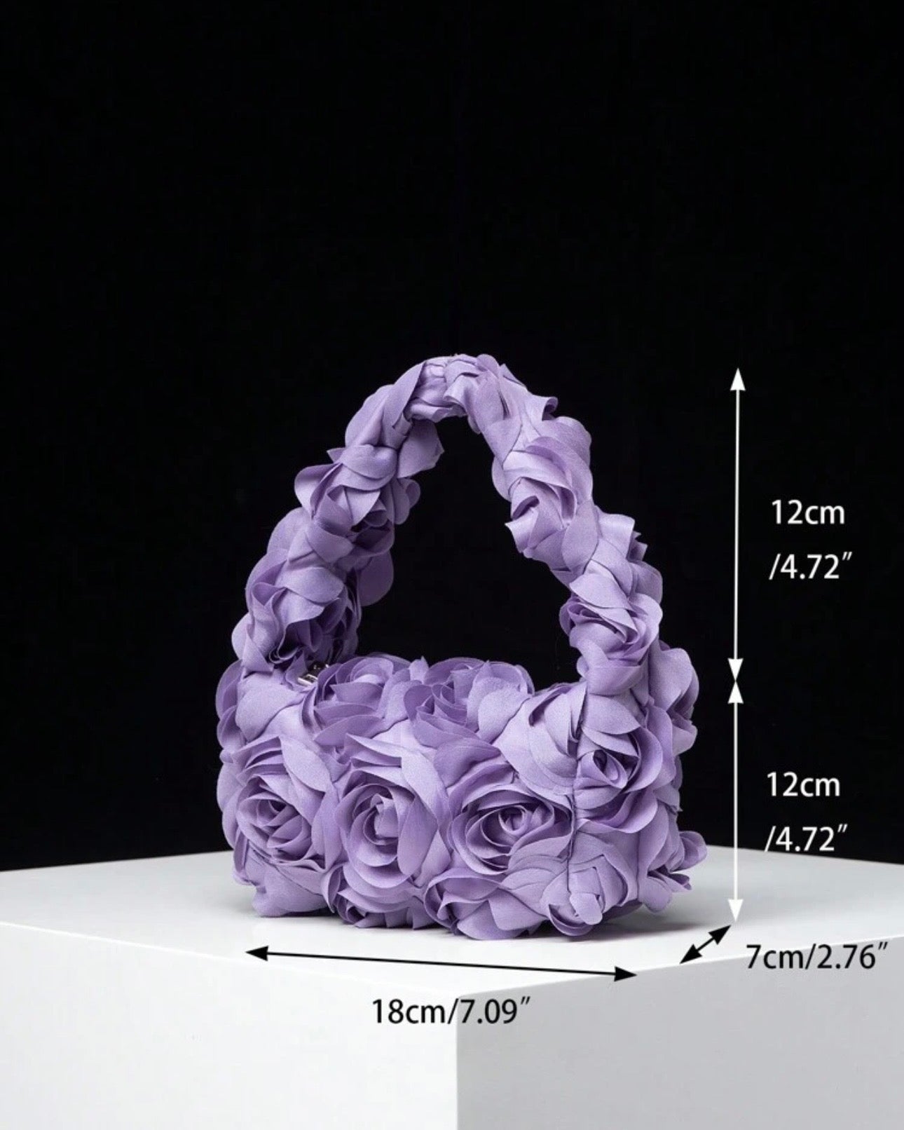 Viral Purple Rose Pattern  Elegant Handbag