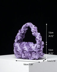 Viral Purple Rose Pattern  Elegant Handbag