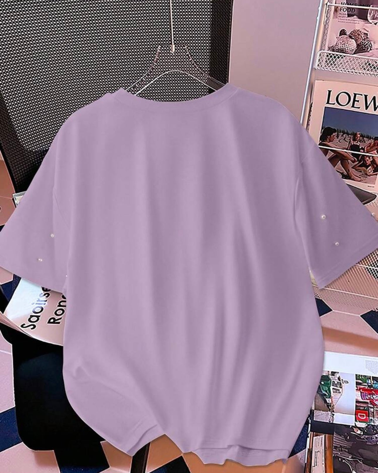 Women’s Purple Beaded T-Shirt