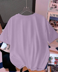 Women’s Purple Beaded T-Shirt