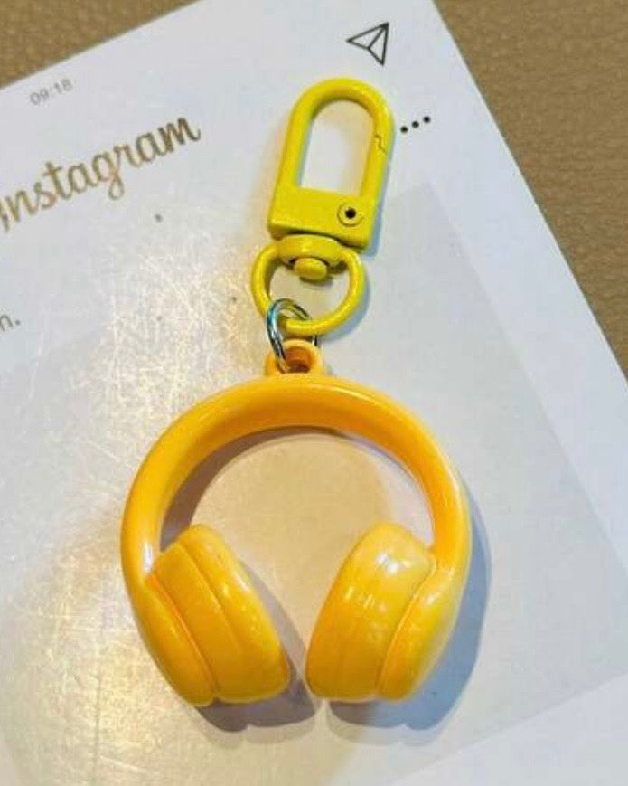 3D Headphone Keychain Bag Charm (10 Colours)