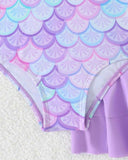 Baby Girl Mermaid Print Swimwear - 2pc set