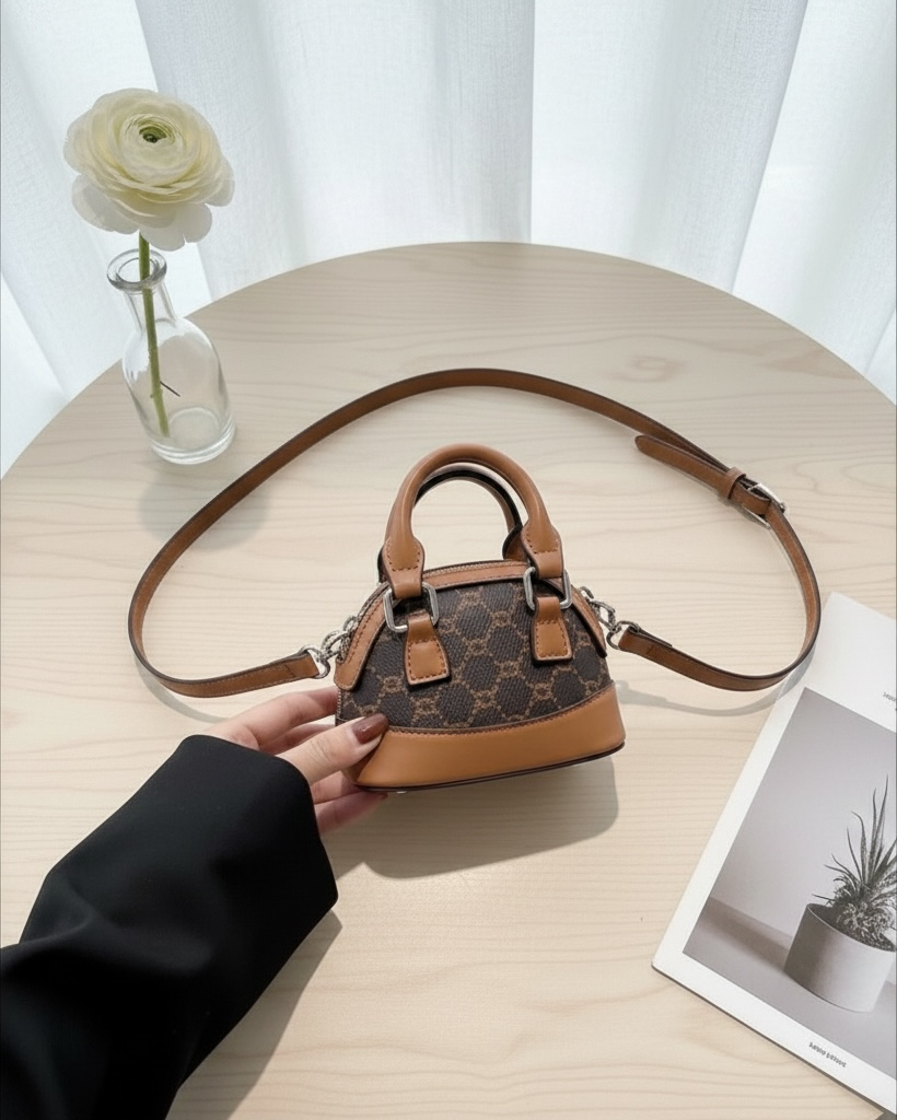 Mini Rhombus Contrast Color Crossbody Handbag