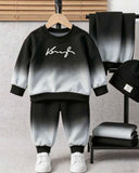 Boys Gradient Crew Neck Long Sleeve Sweatshirt & Sweatpants