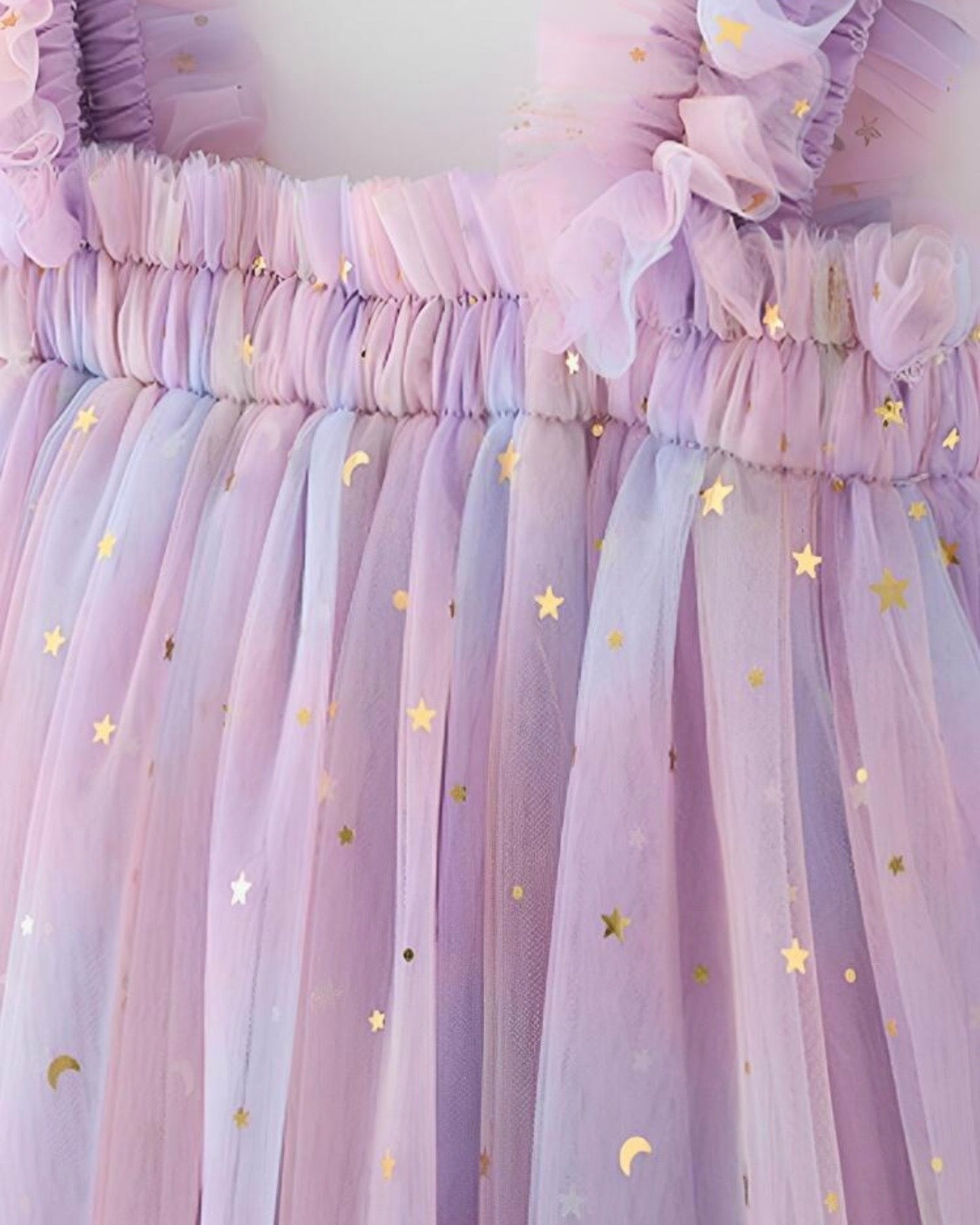 Baby Girl Elegant Purple Ombre Starry Moon Princess Dress