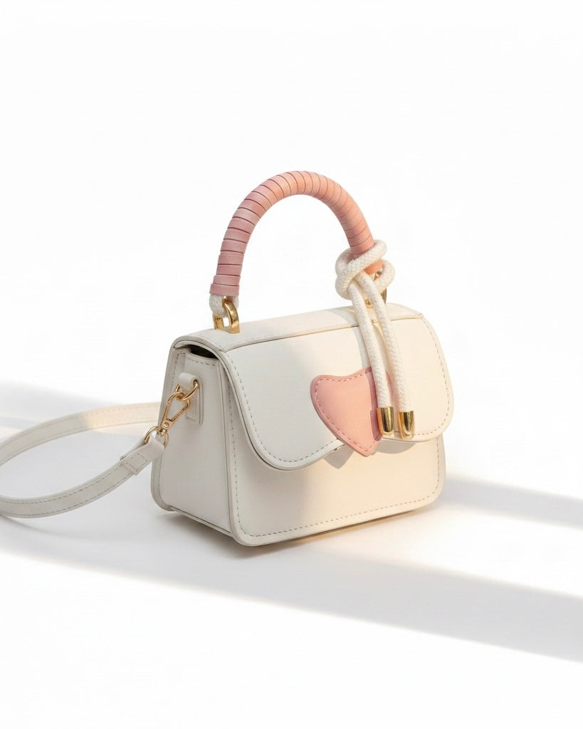 Girls’ Heart-Shaped Mini Crossbody Bag