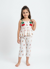 2pcs Girls Floral Camisole & Wide Leg Pants Set – 2pcs Summer Outfit