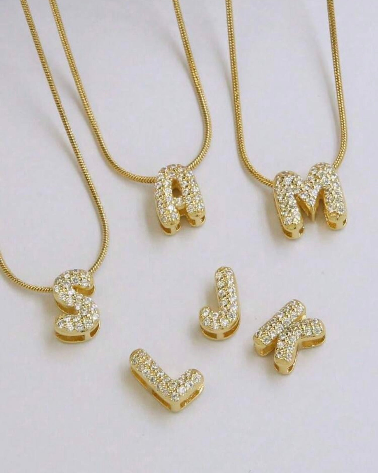 English Alphabet Pendant Necklace – Personalized Initial Charm for Kids & Women