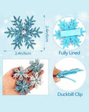 8pcs Shiny Snowflake Hair Clips