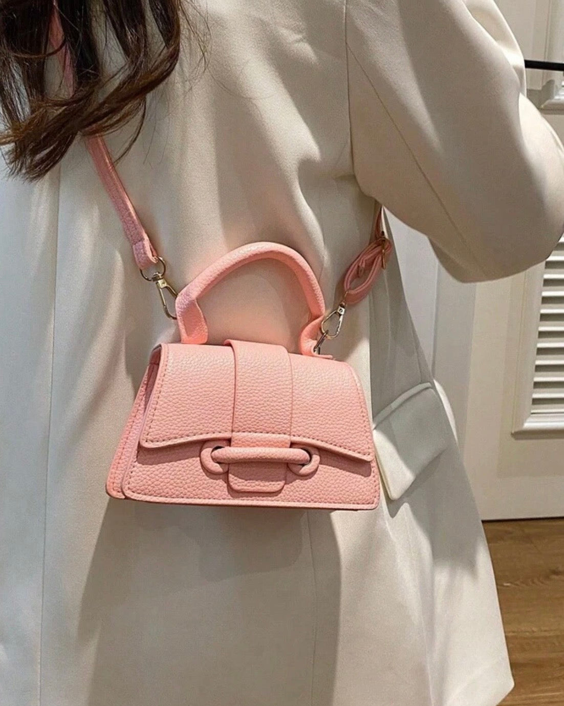 Women’s Pink Textured Lipstick Case Mini Jacquemus Bag