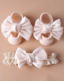 3pcs/Set Newborn Korean Style Baby Socks & Headbands Set