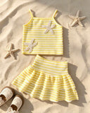 Girls 2pc Summer Outfit Set – Starfish Camisole Top & Skirt