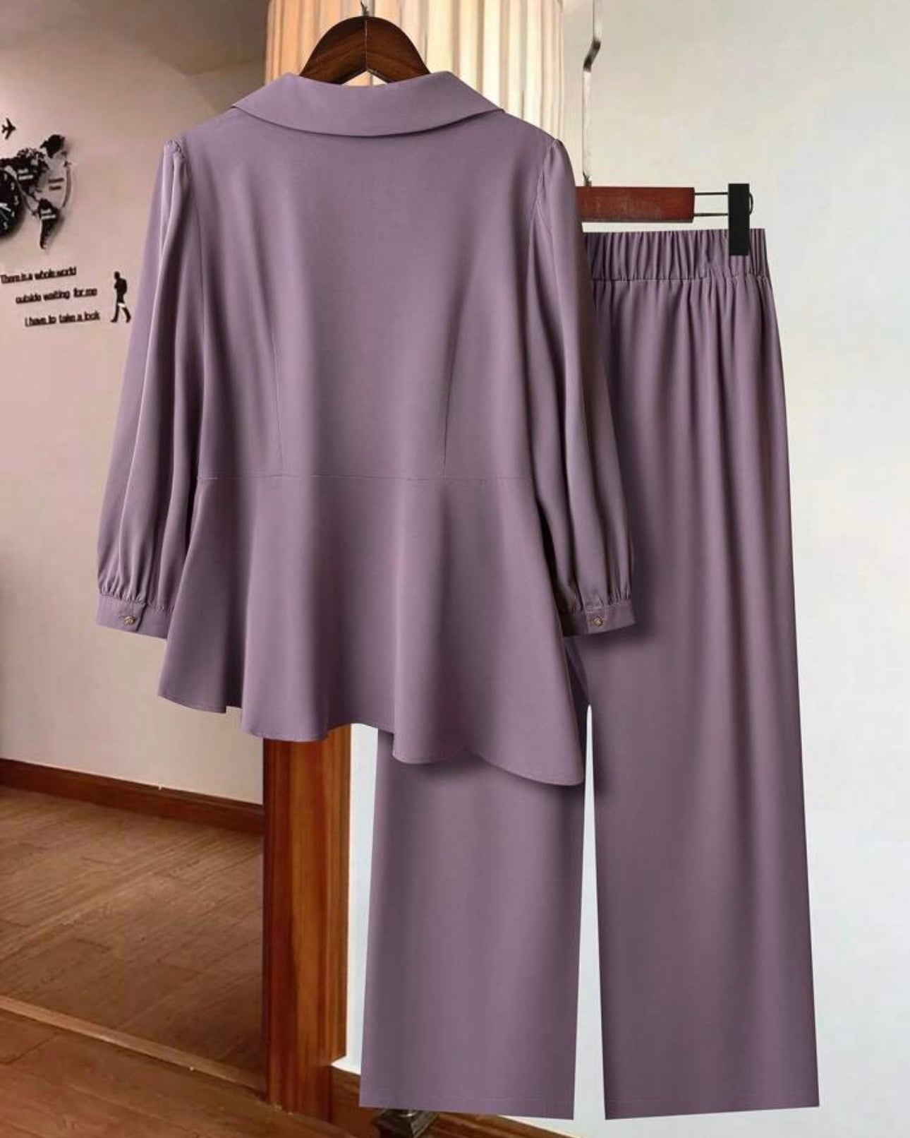 Women Purple Plus Size Co-Ord Set
